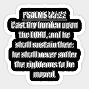 Psalms 55:22 King James Version (KJV) Sticker